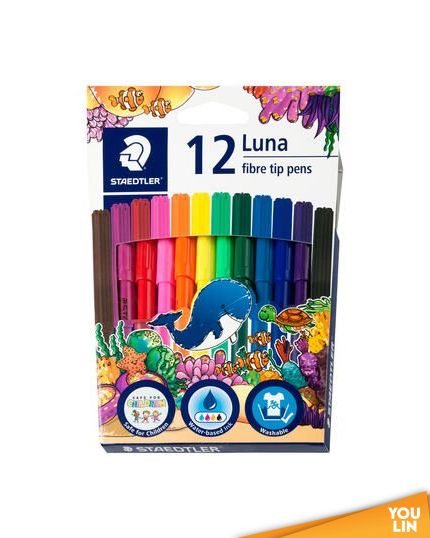 STAEDTLER 327 LWP12 Luna Fibre-Tip Pen - 12colours