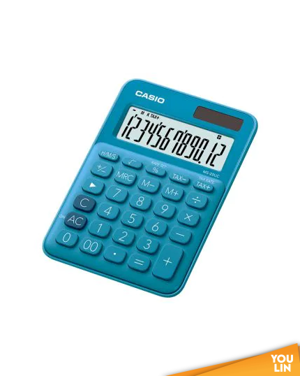Casio Calculator 12 Digits MS-20UC - Blue