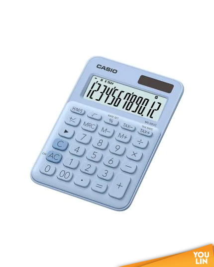 Casio Calculator 12 Digits MS-20UC - Light Blue