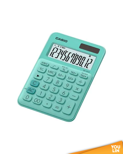 Casio Calculator 12 Digits MS-20UC - Green