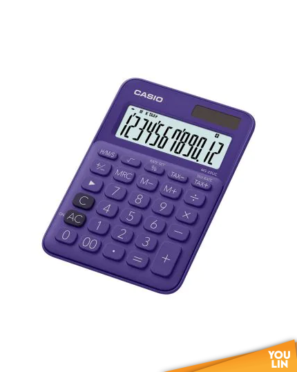 Casio Calculator 12 Digits MS-20UC - Purple