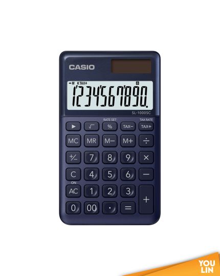 Casion Calculator 10 Digits SL-1000SC - Navy Blue