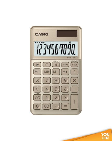 Casion Calculator 10 Digits SL-1000SC - Gold