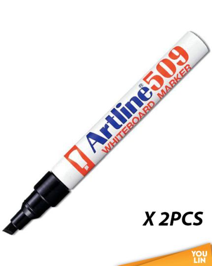 Artline 509A Whiteboard Marker Pen 2.0-5.0mm 2'S - Black