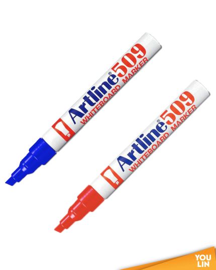 Artline 509A Whiteboard Marker Pen 2.0-5.0mm 2'S - Blue/Red