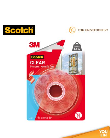 Scotch 4010 Mounting Tape Clear 21mm x 4m