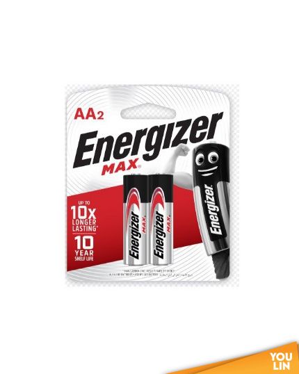Energizer E91BP2M AA Battery 2pc Card