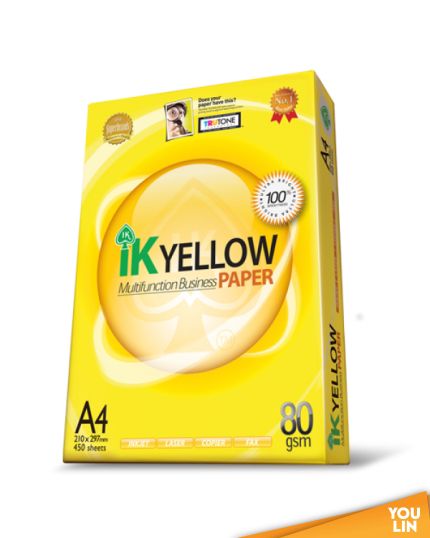 IK Yellow A4 80gm Photostat Paper - 450'S