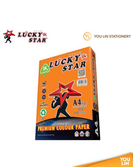 Luckystat CS240 A4 80gm Color Paper 450'S - Saffron