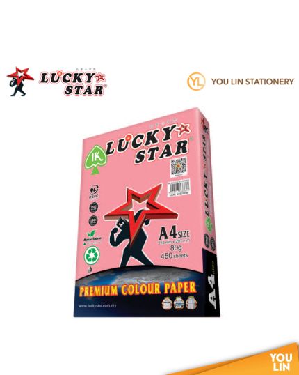Luckystat CS342 A4 80gm Color Paper 450'S - Cyber Pink