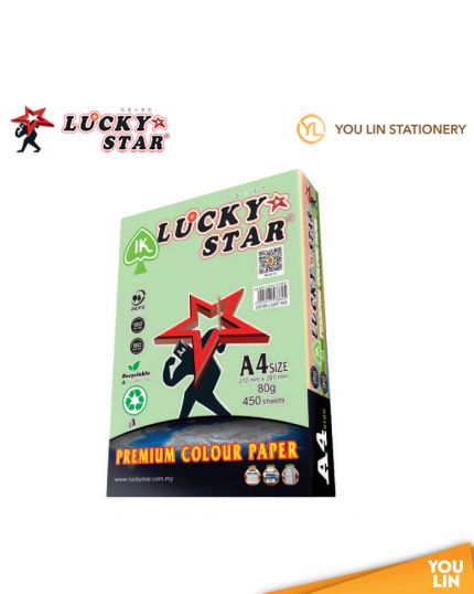 Luckystat CS195 A4 80gm Color Paper 450'S - Light Mix