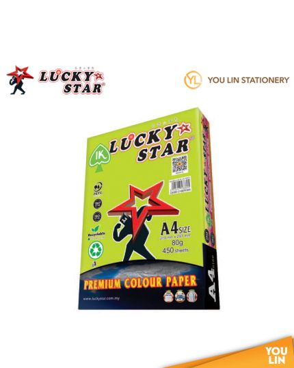 Luckystat CS395 A4 80gm Color Paper 450'S - Cyber Mix