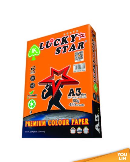 Luckystat CS240 A3 80gm Color Paper 450'S - Saffron