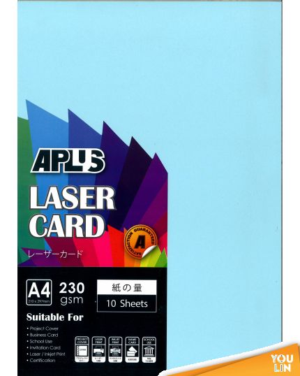 APLUS A4 230gm Laser Card 10'S - L.Blue (03)