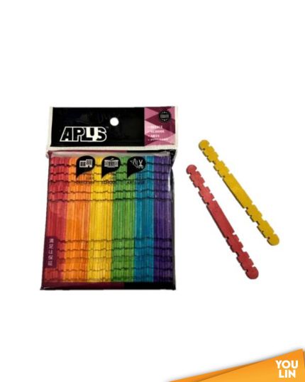 APLUS Magic Pine Wood Stick 11.4cm 50pcs - Colour