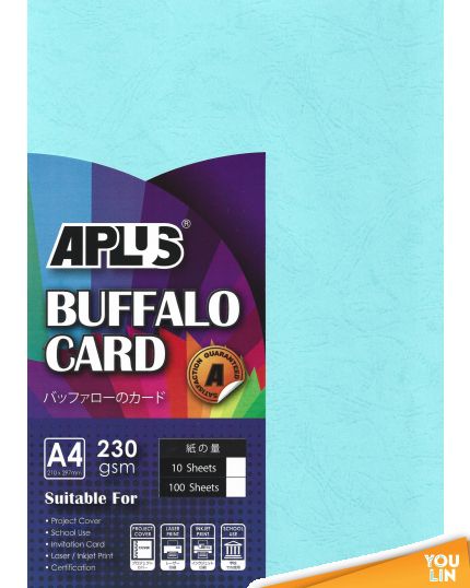 APLUS A4 230gm Buffalo Card 10'S - L.Blue