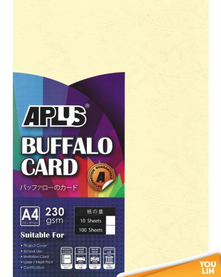 APLUS A4 230gm Buffalo Card 10'S - Cream