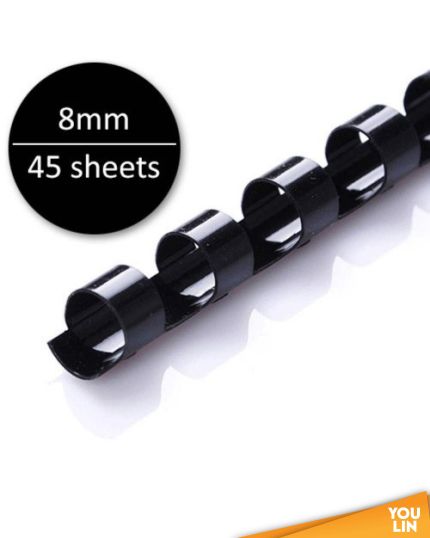 APLUS 8MM Binding Comb - Black 100'S