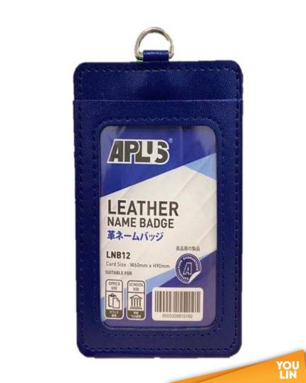 APLUS LNB12 D/Sided Leather Name Badge
