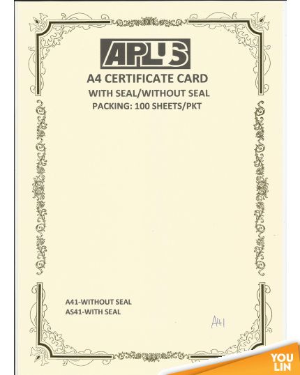 APLUS A4 160gm Certificate Card - A41