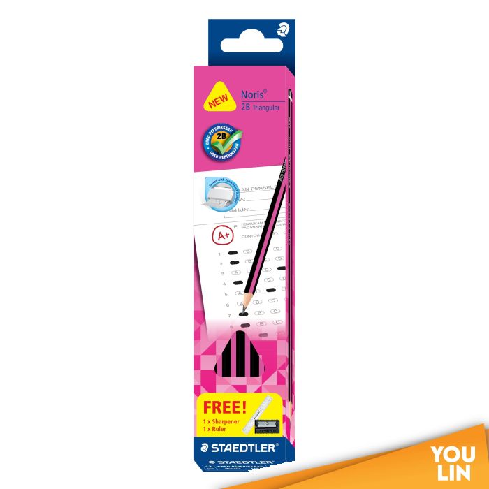 STAEDTLER 118 SET2 Noris 2B Triangular Pencil - Pink