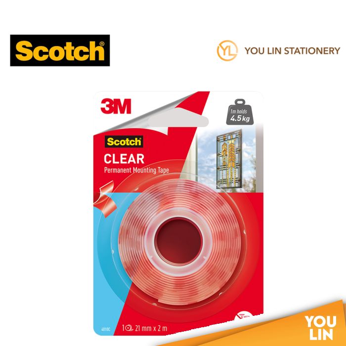 Scotch 4010 Mounting Tape Clear 21mm x 2m