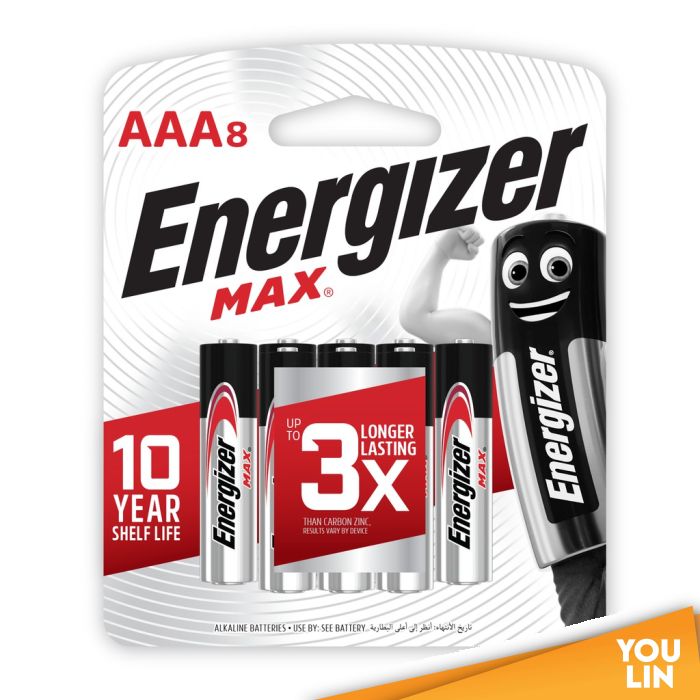 Energizer E92BP8G AAA Battery 8pc Card