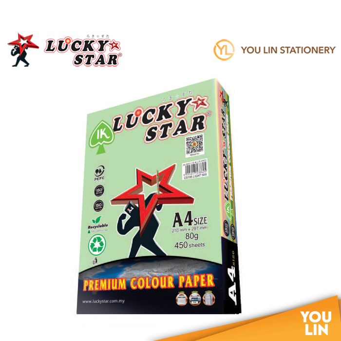 Luckystat CS195 A4 80gm Color Paper 450'S - Light Mix