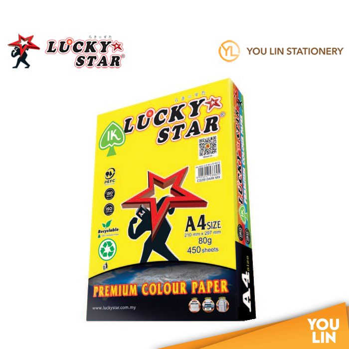 Luckystat CS295 A4 80gm Color Paper 450'S - Dark Mix