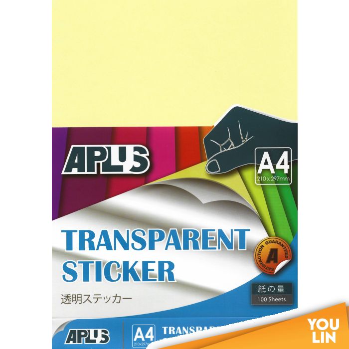 APLUS A4 Transparent Sticker 100'S
