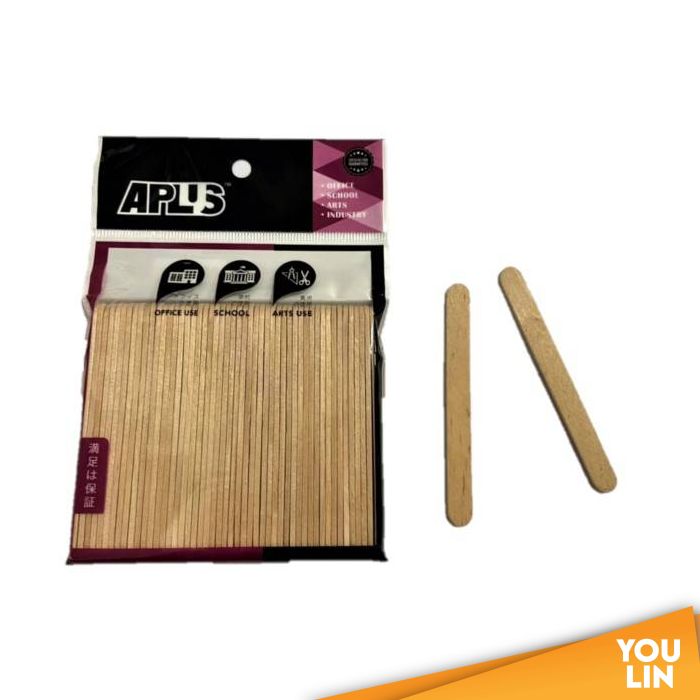 APLUS Pine Wood Stick 9.3cm 50pcs - Plain