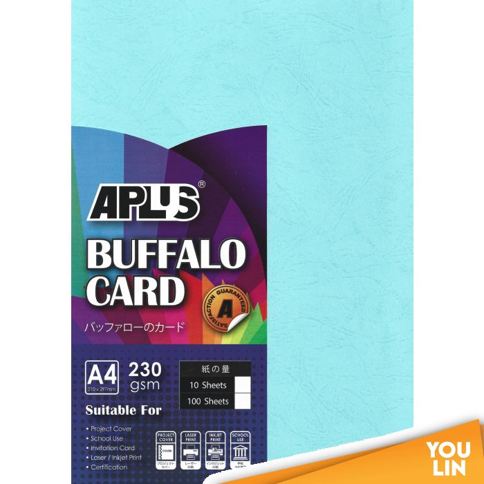 APLUS A4 230gm Buffalo Card 10'S - L.Blue