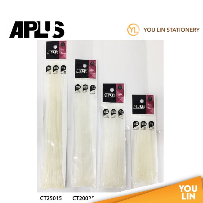 APLUS CT25015 3MM X 250MM Cable Tie 15'S/pkt