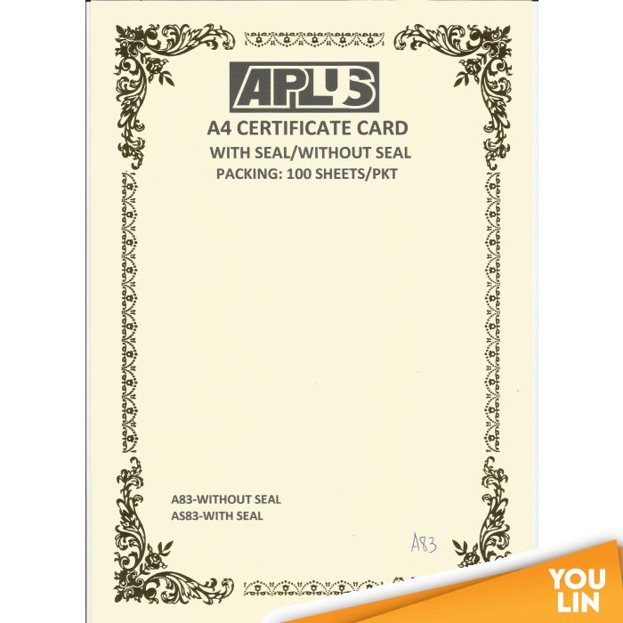 APLUS A4 160gm Certificate Card - A83