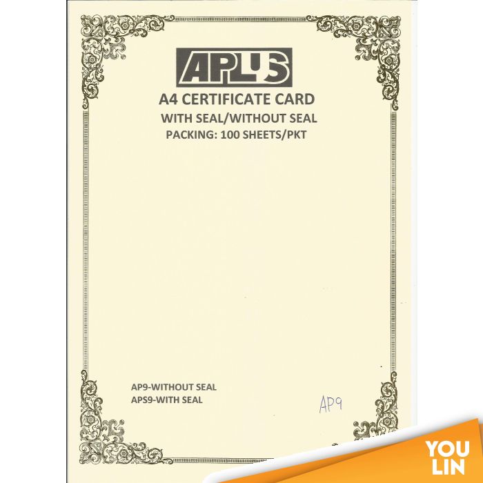 APLUS A4 160gm Certificate Card - AP9