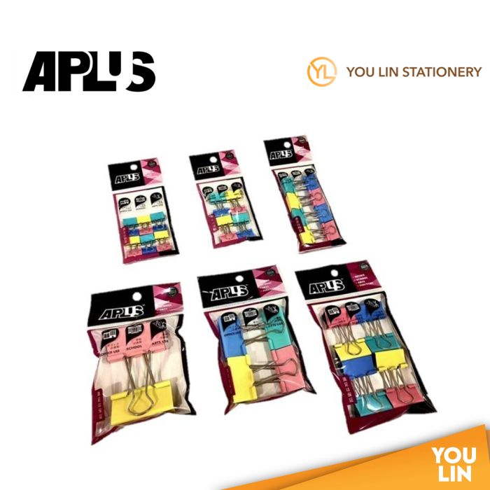APLUS CBC-2508 25mm Colour Binder Clip 8'S