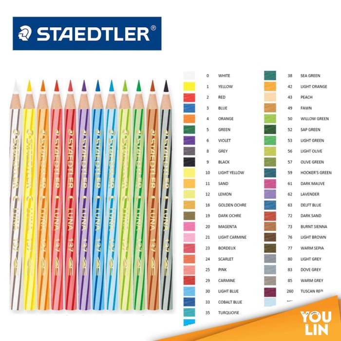 STAEDTLER 137-10-21 Luna Watercolor Pencil - Light Carmine